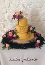 Buttercream Tangled theme wedding cake